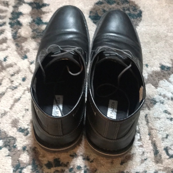 Steve Madden black men’s leather shoes EUC! - Picture 3 of 5
